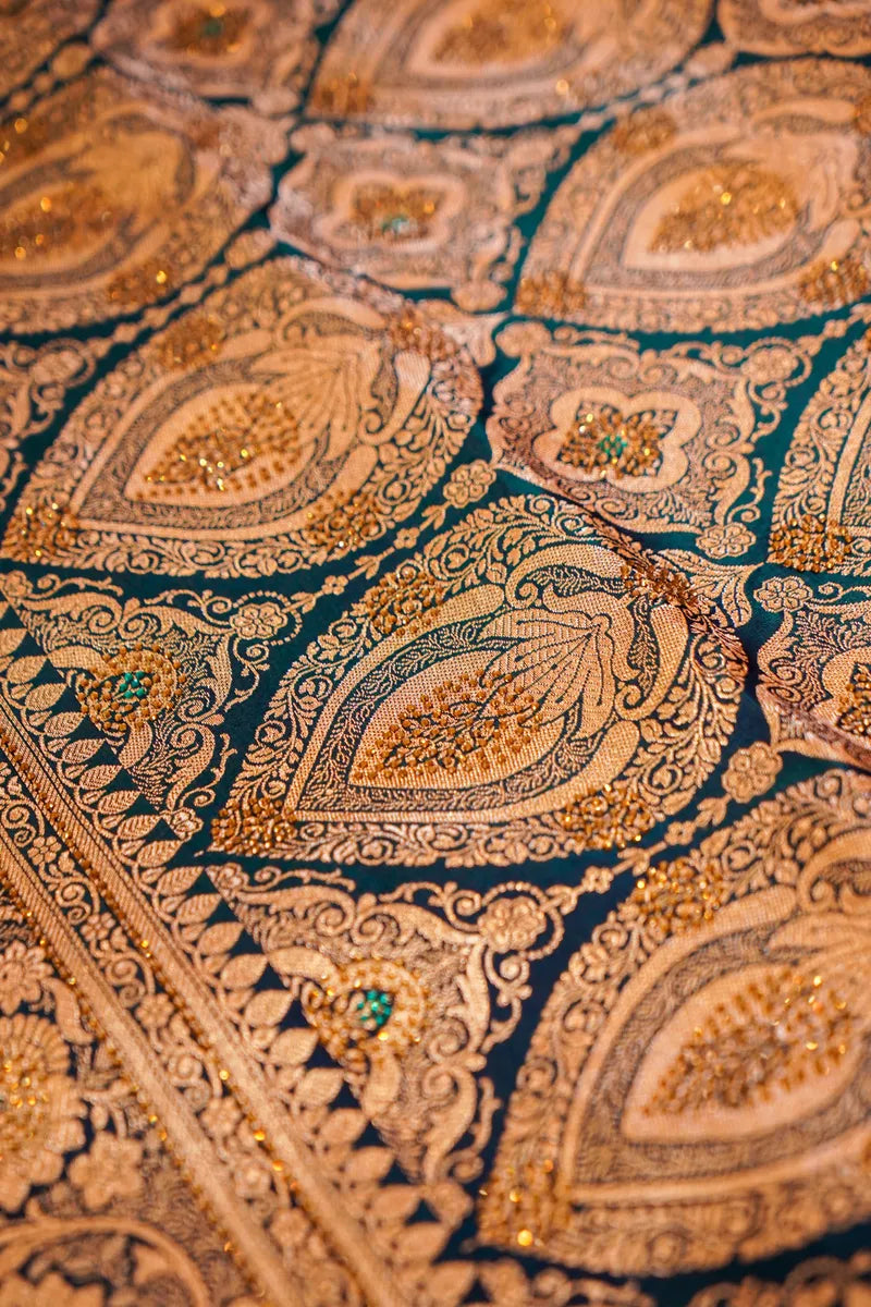 BLUE DUAL SHADE COLOR BANARASI SILK SAREE
