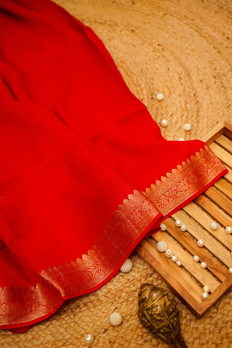 RED COLOR DOLA SILK SAREE