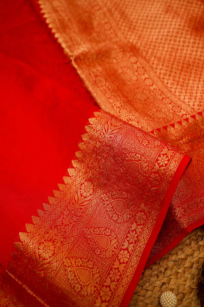 RED COLOR DOLA SILK SAREE