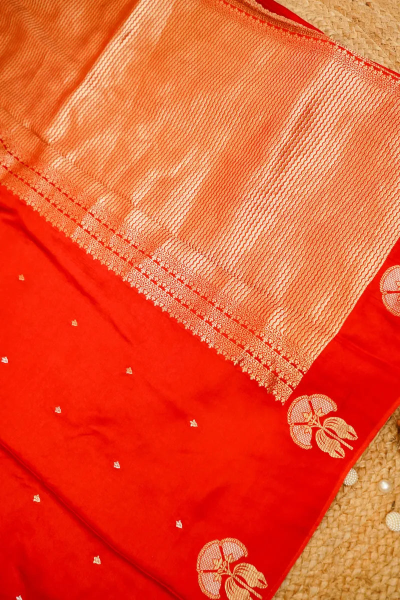 RED COLOR CREPE SILK SAREE