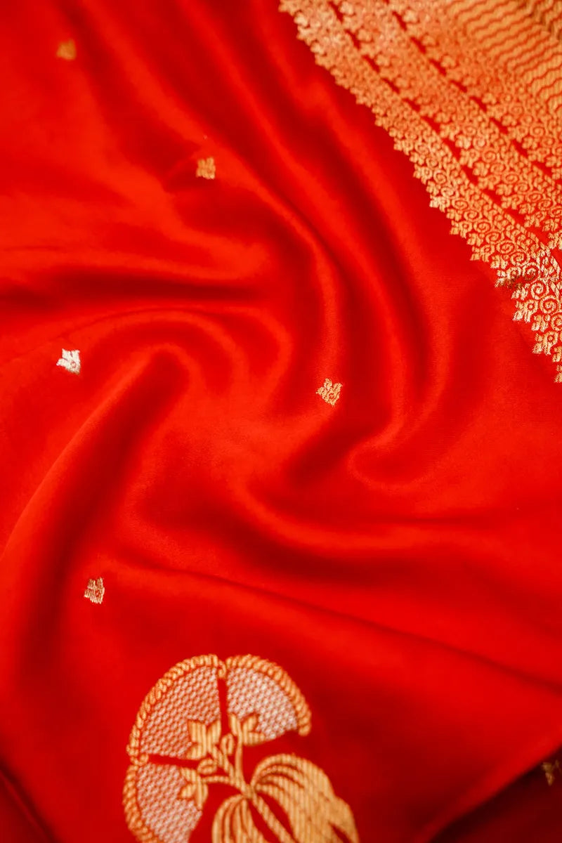 RED COLOR CREPE SILK SAREE