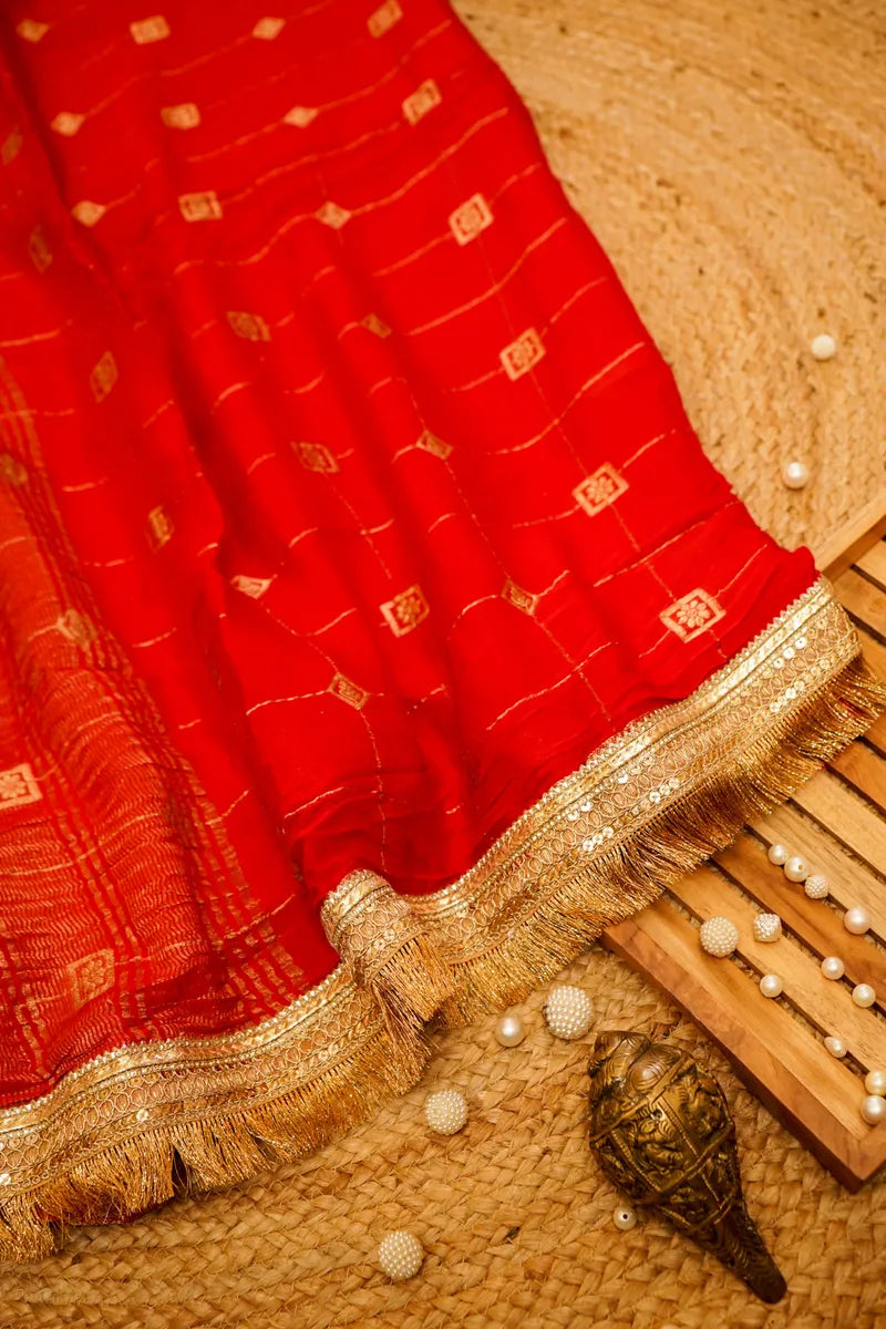 RED COLOR DOLA SILK SAREE