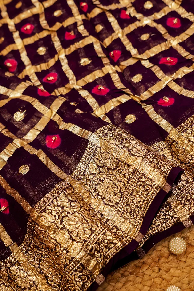 NAVY BLUE COLOR GEORGETTE SILK SAREE