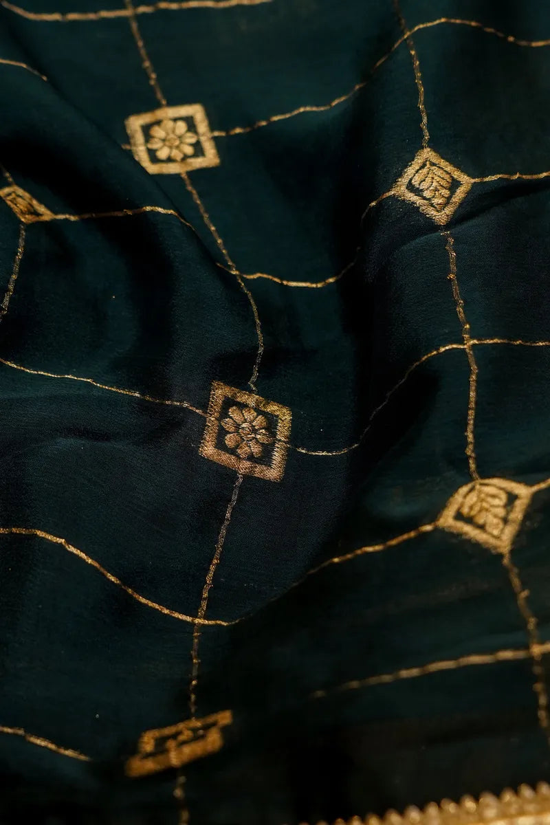 ELECTRIC BLUE COLOR DOLA SILK SAREE