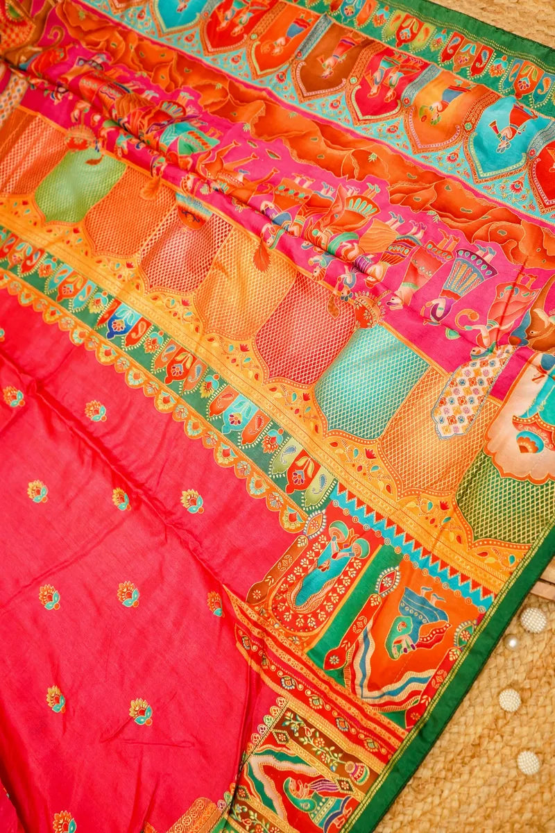 PINK COLOR DOLA SILK SAREE