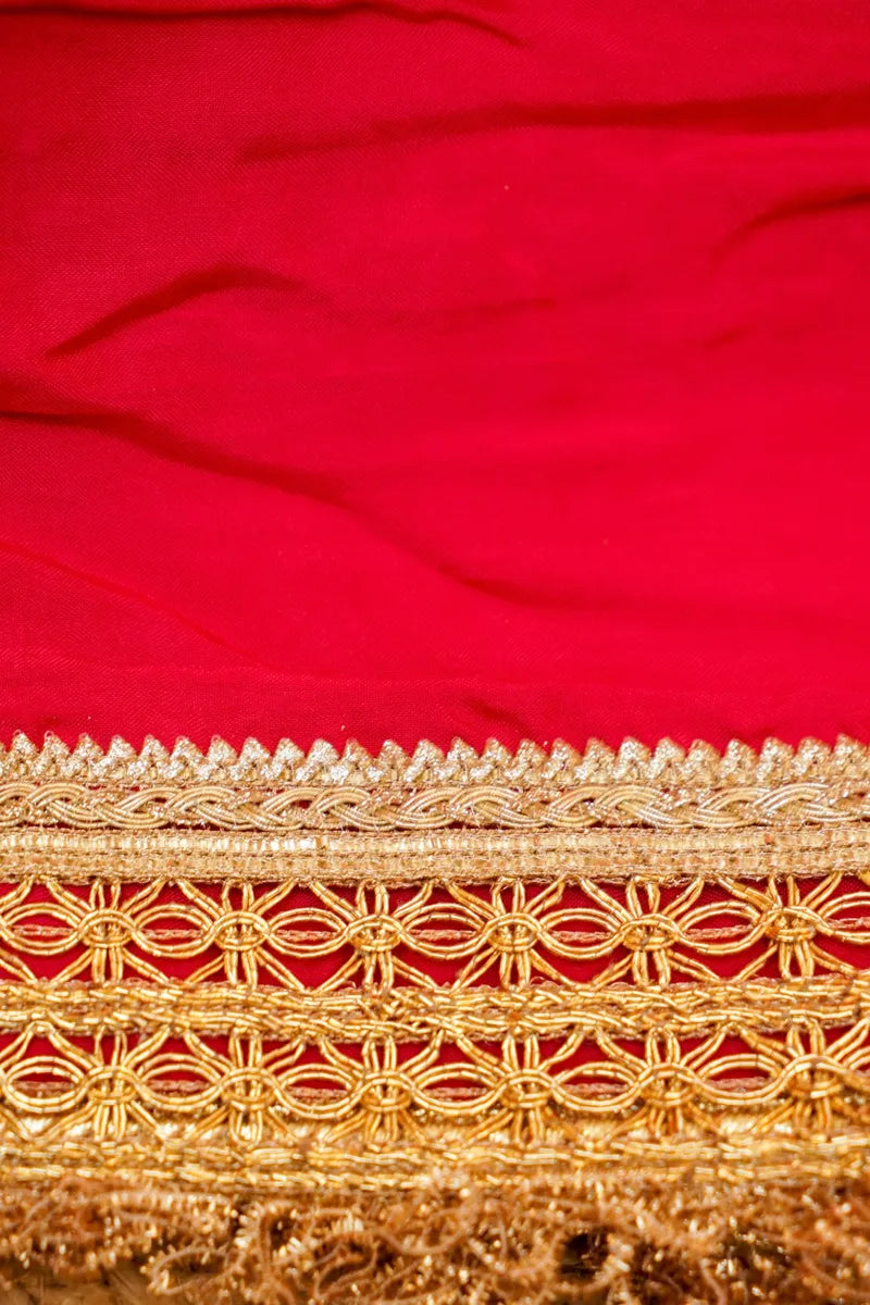 RED WITH PINK COLOR DOLA SILK SAREE