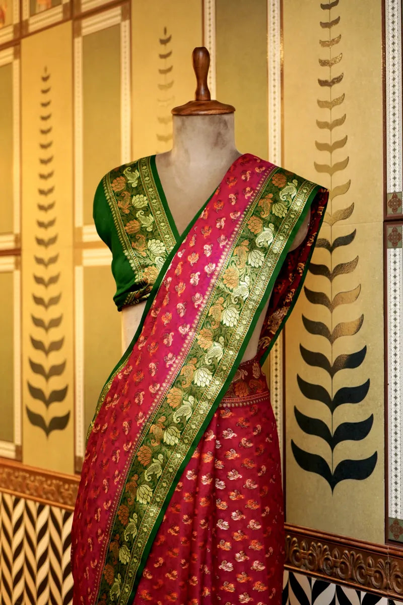 BANARASI RANI COLOR KHADDI GEORGETTE SAREE