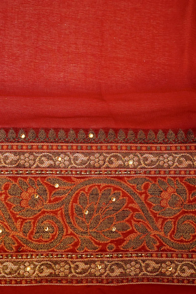 BANARASI YELLOW COLOR KHADDI GEORGETTE SAREE