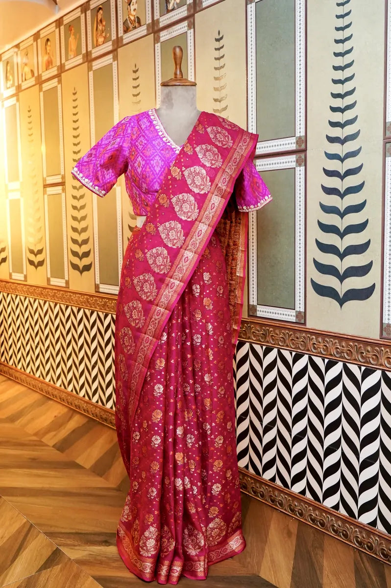 BANARASI RANI COLOR KHADDI GEORGETTE SAREE