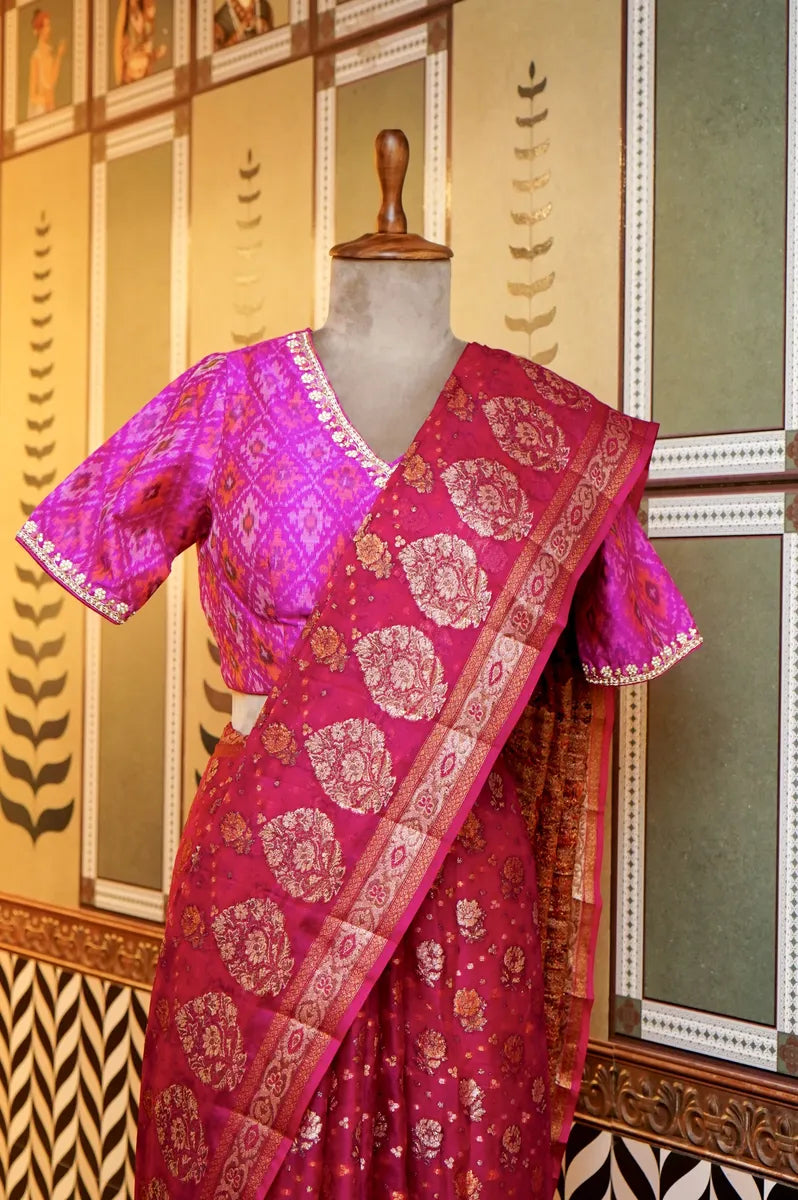 BANARASI RANI COLOR KHADDI GEORGETTE SAREE