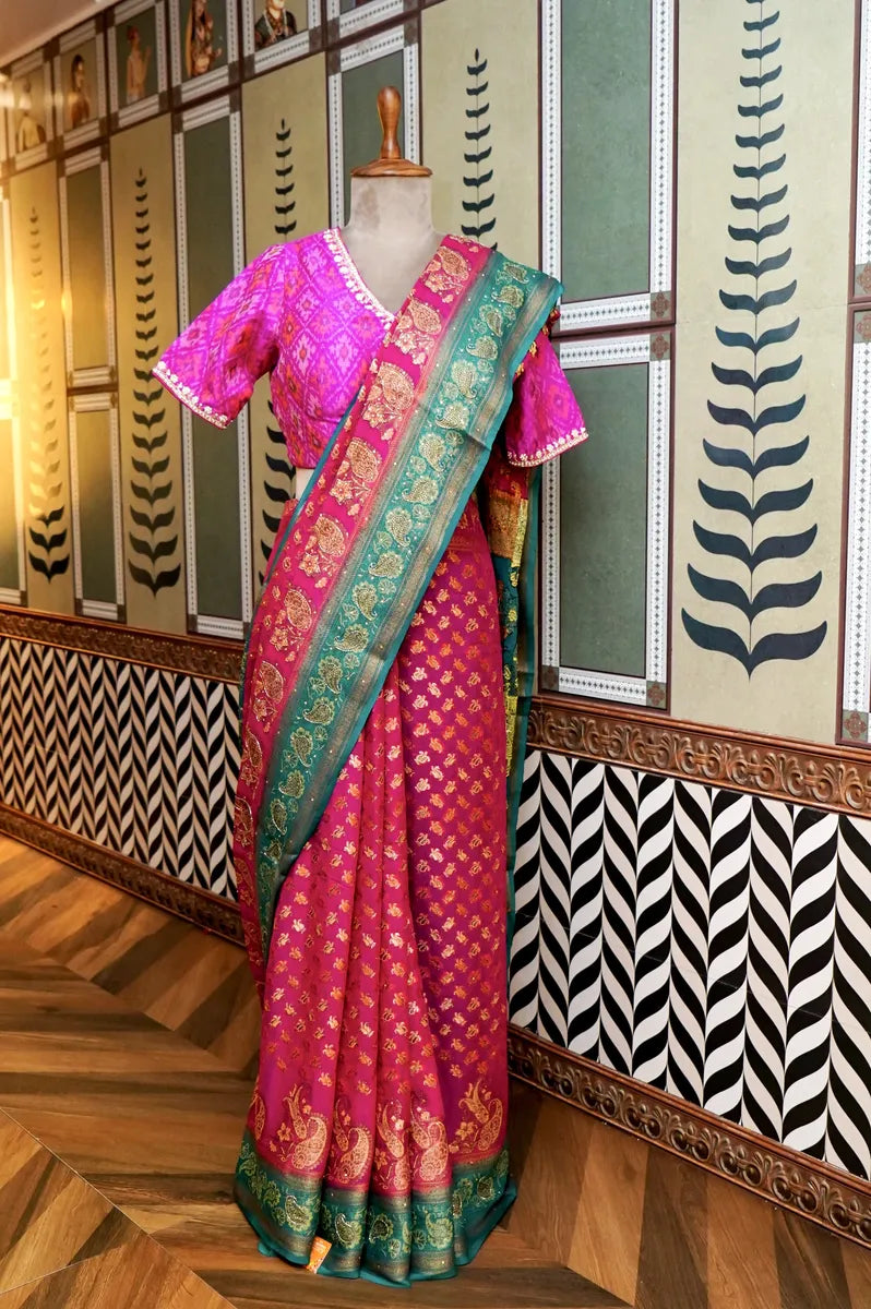 BANARASI RANI COLOR KHADDI GEORGETTE SAREE