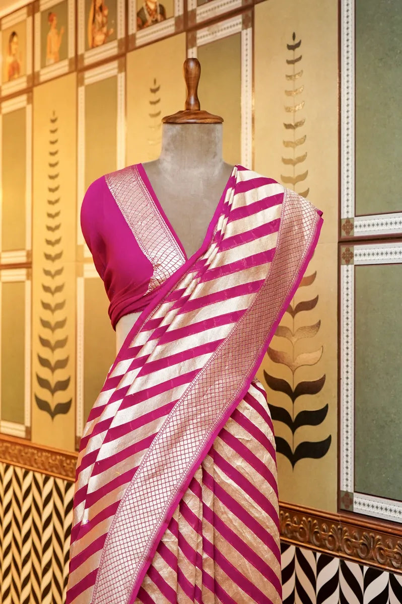 BANARASI RANI COLOR KHADDI GEORGETTE SAREE