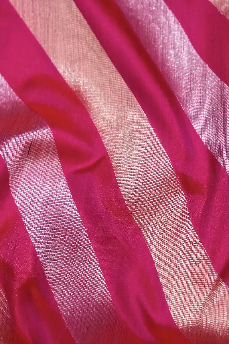 BANARASI SINGLE KATAN RICH ZARI PINK COLOR SAREE