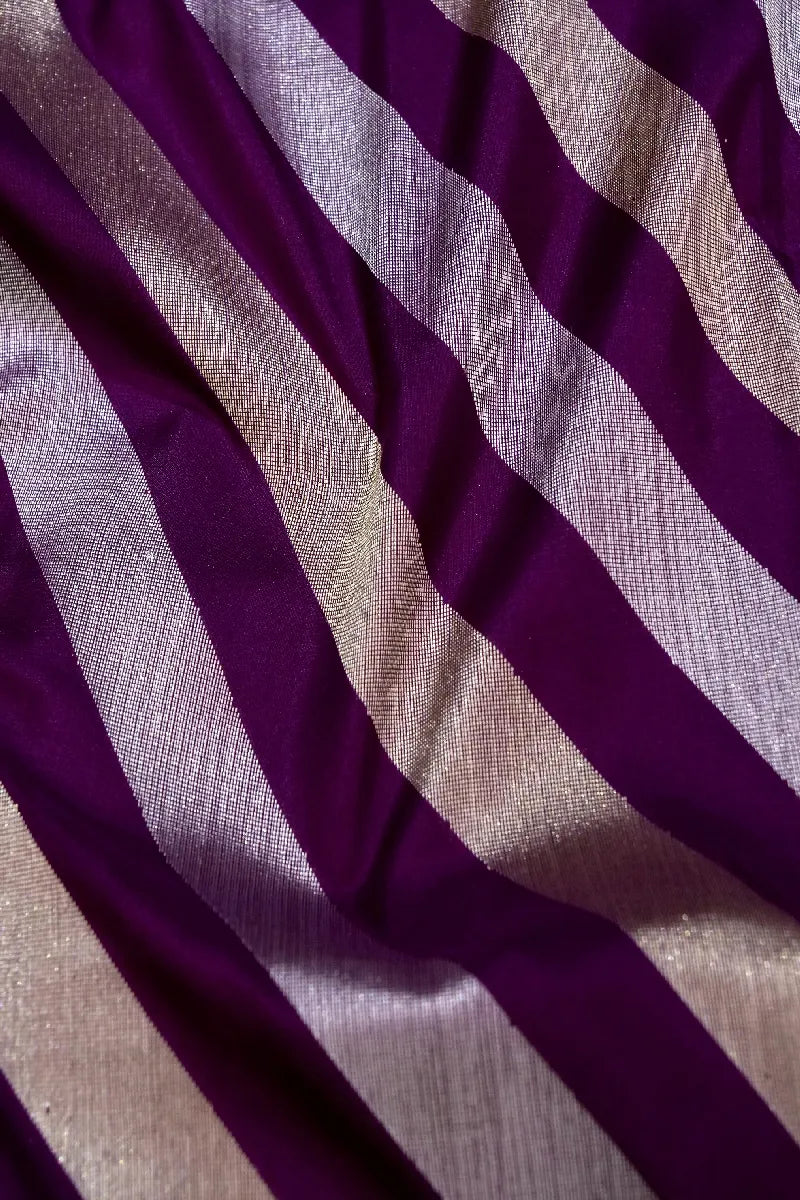BANARASI SINGLE KATAN RICH ZARI PURPLE COLOR SAREE