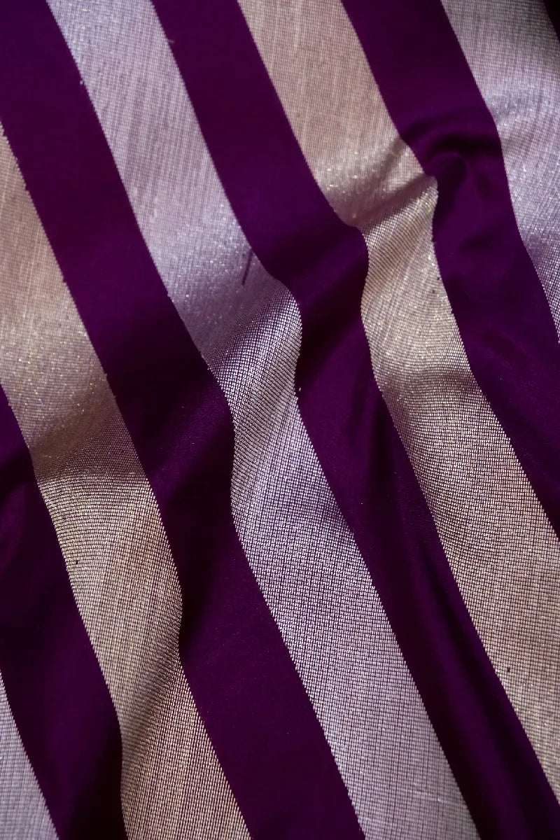 BANARASI SINGLE KATAN RICH ZARI PURPLE COLOR SAREE