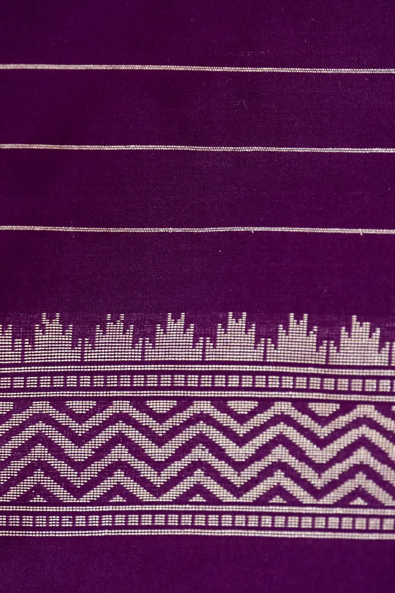 BANARASI SINGLE KATAN RICH ZARI PURPLE COLOR SAREE