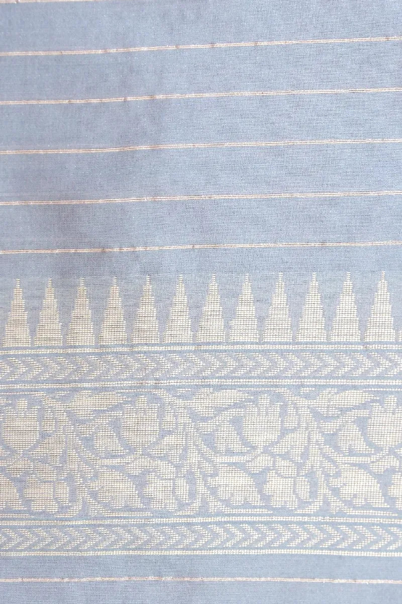 BANARASI SINGLE KATAN RICH ZARI GREY COLOR SAREE