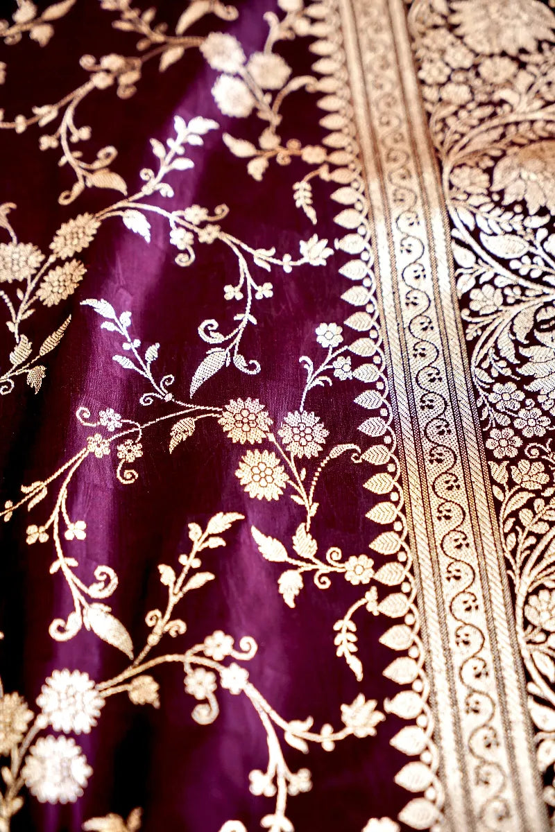 Zari border sarees Varanasi