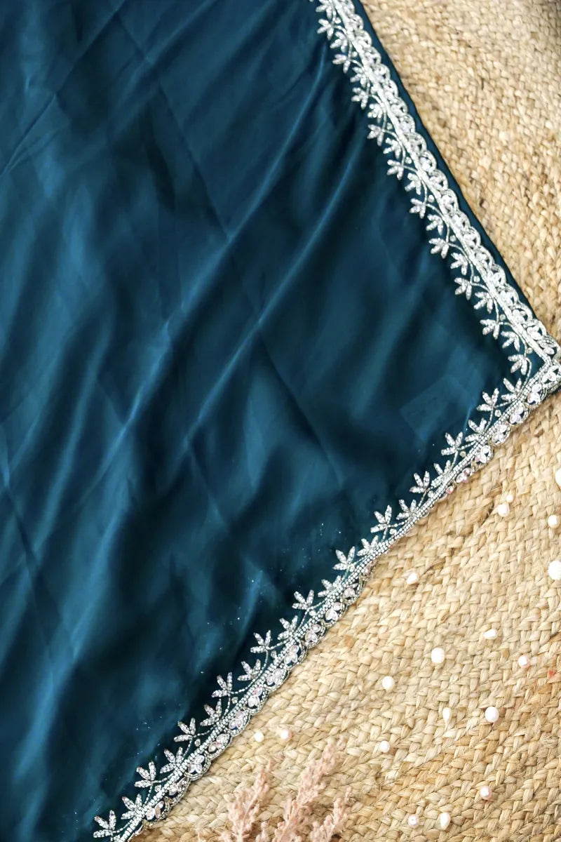 RAMA GREEN COLOR CREPE SILK SAREE