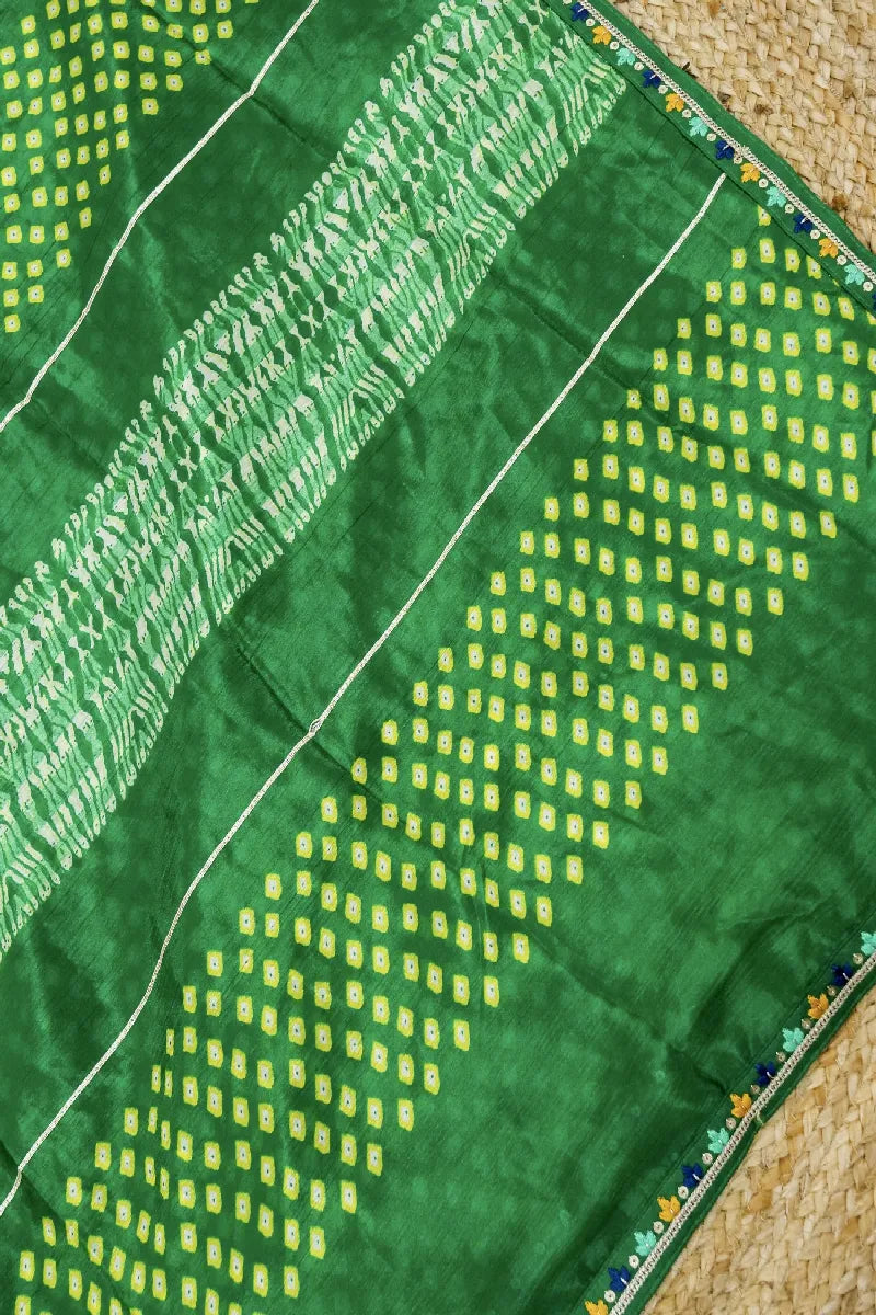 GREEN COLOR LAXMIPATI CHIFFON SAREE