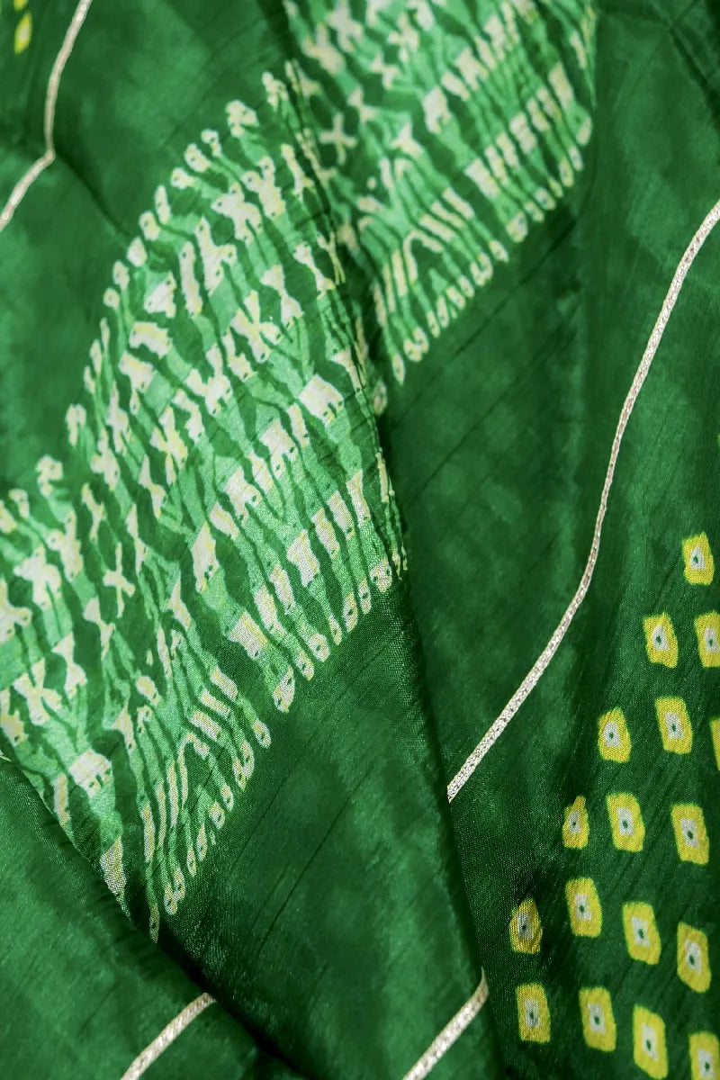 GREEN COLOR LAXMIPATI CHIFFON SAREE