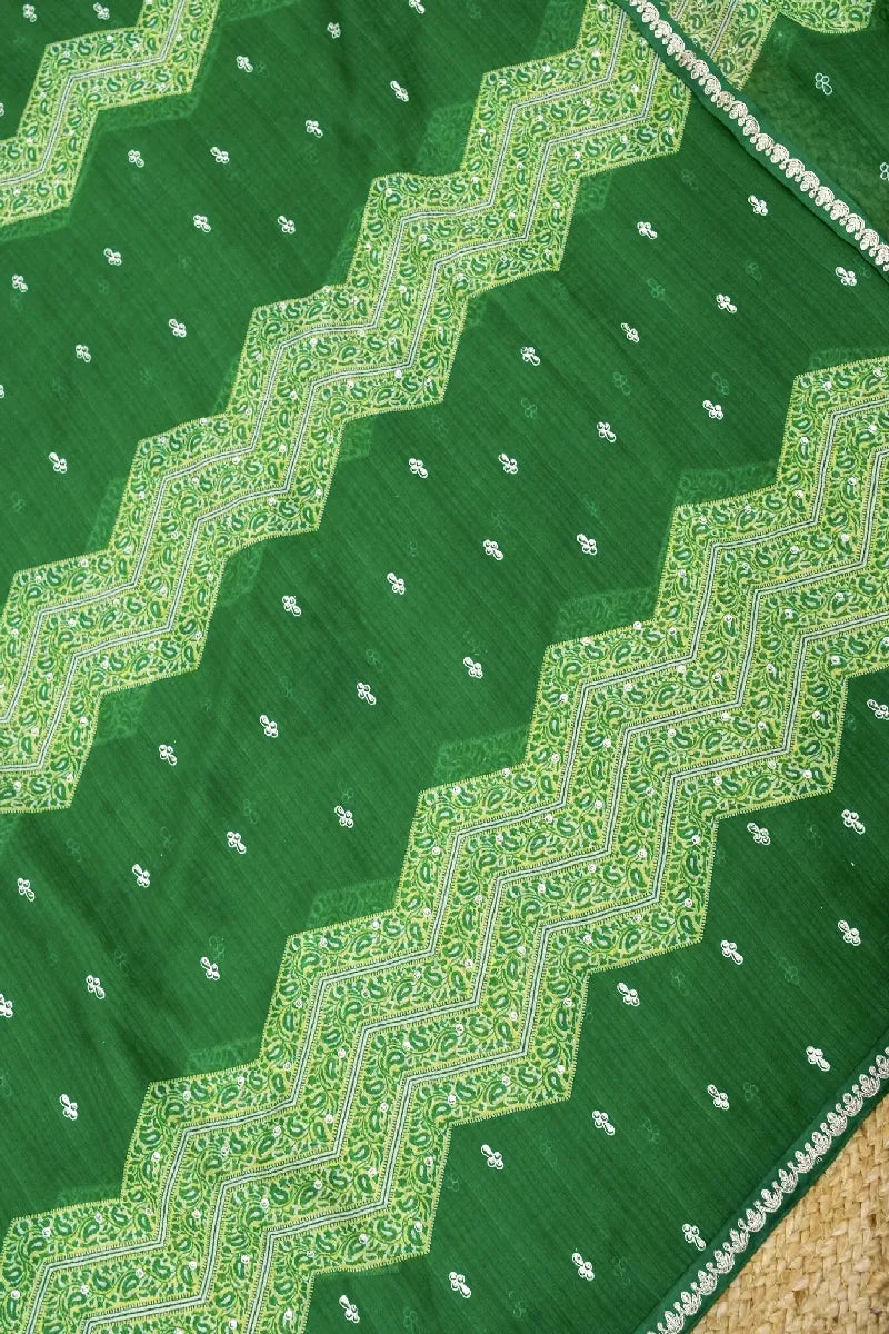 GREEN COLOR LAXMIPATI CHIFFON SAREE