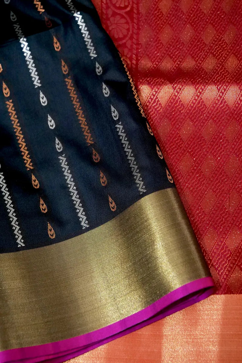 BLACK COLOR BANARASI SILK SAREE