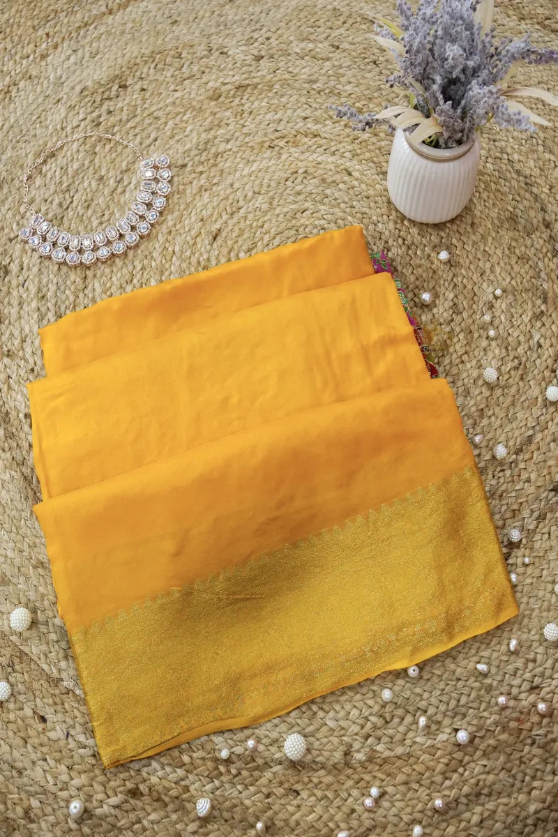 YELOW COLOR DOLA SILK SAREE