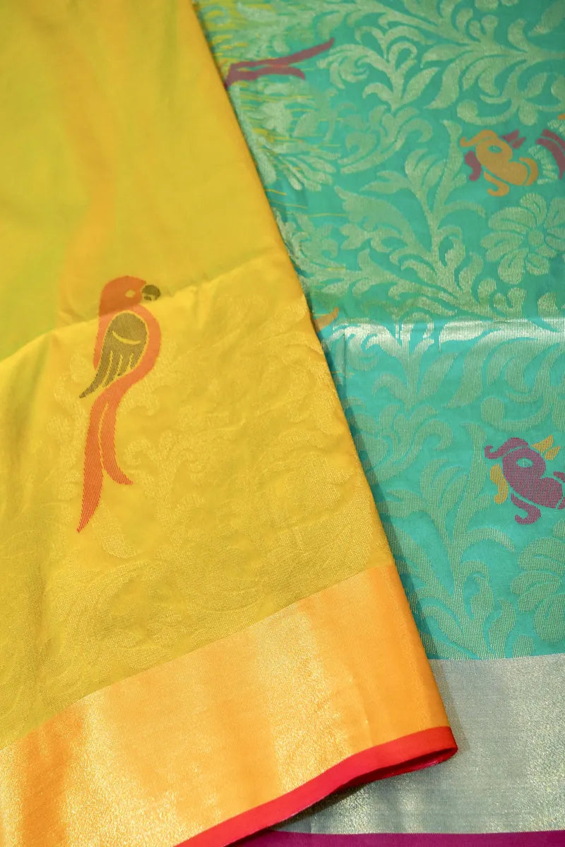 MEHNDI COLOR BANARASI SILK SAREE