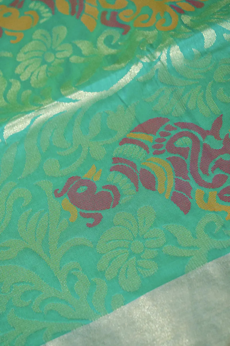 MEHNDI COLOR BANARASI SILK SAREE