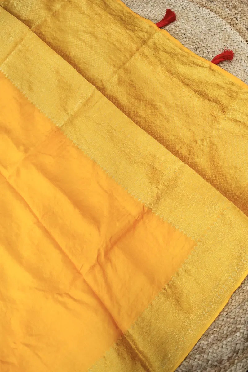 YELOW COLOR DOLA SILK SAREE