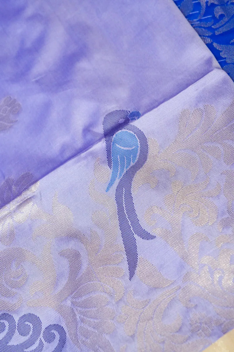 LAVENDER COLOR BANARASI SILK SAREE