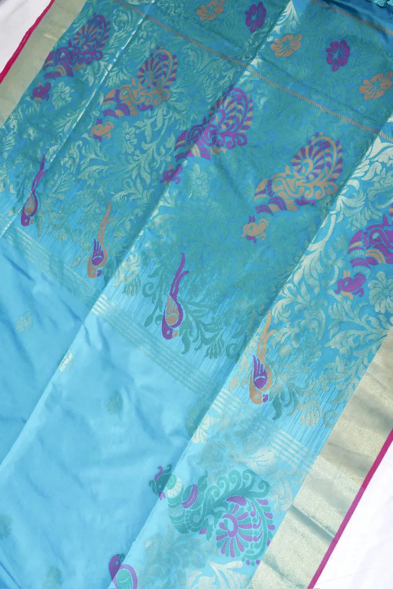 FIROZI COLOR BANARASI SILK SAREE