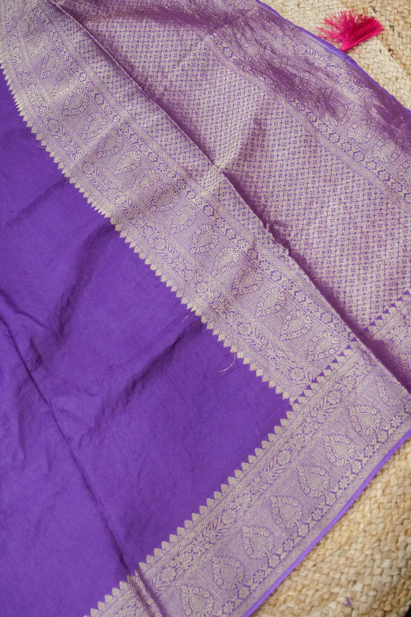 PURPLE COLOR DOLA SILK SAREE