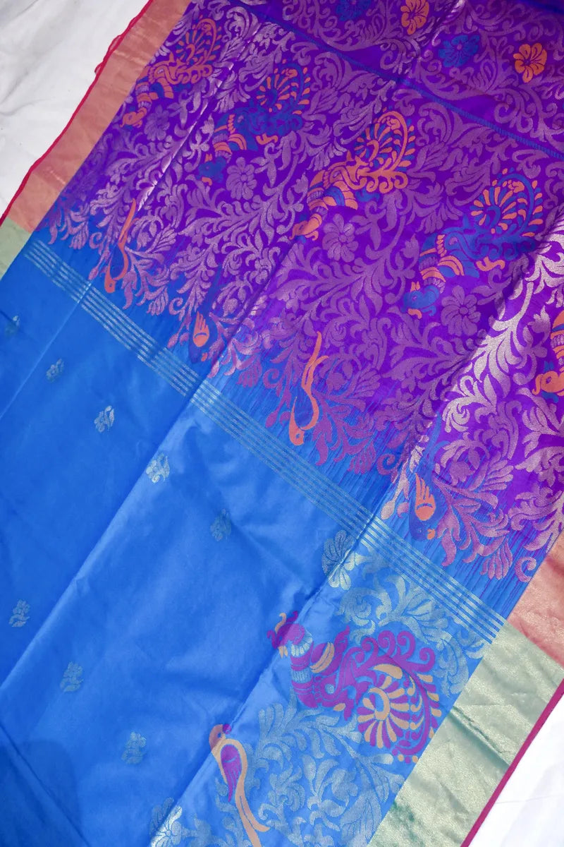 ROYAL BLUE COLOR BANARASI SILK SAREE
