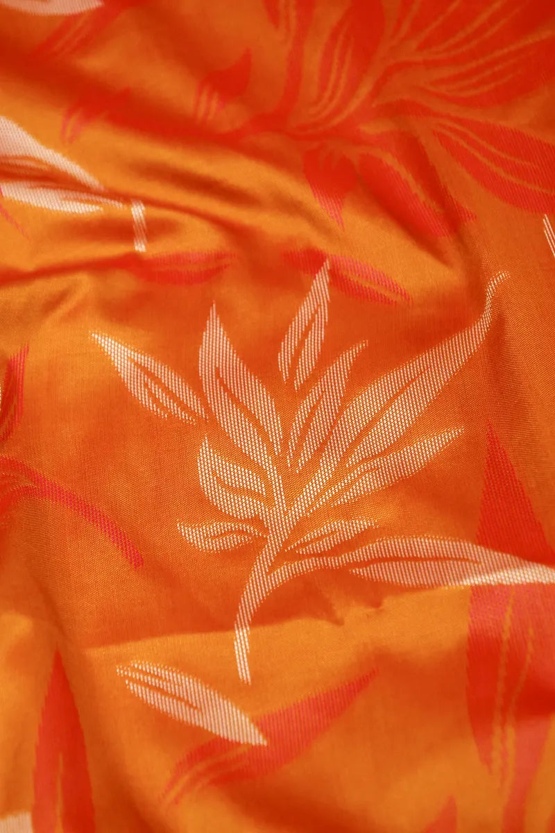 ORANGE COLOR BANARASI SILK SAREE