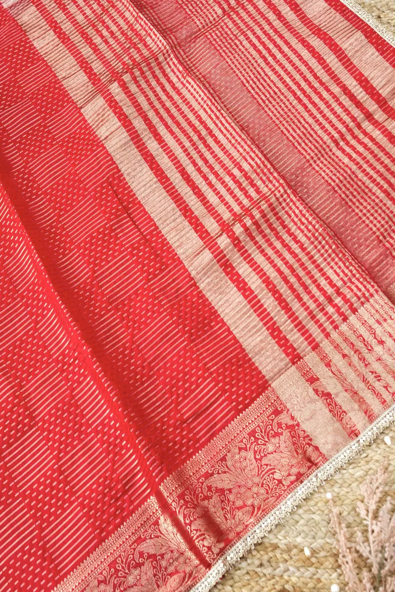 RED COLOR DOLA SILK SAREE
