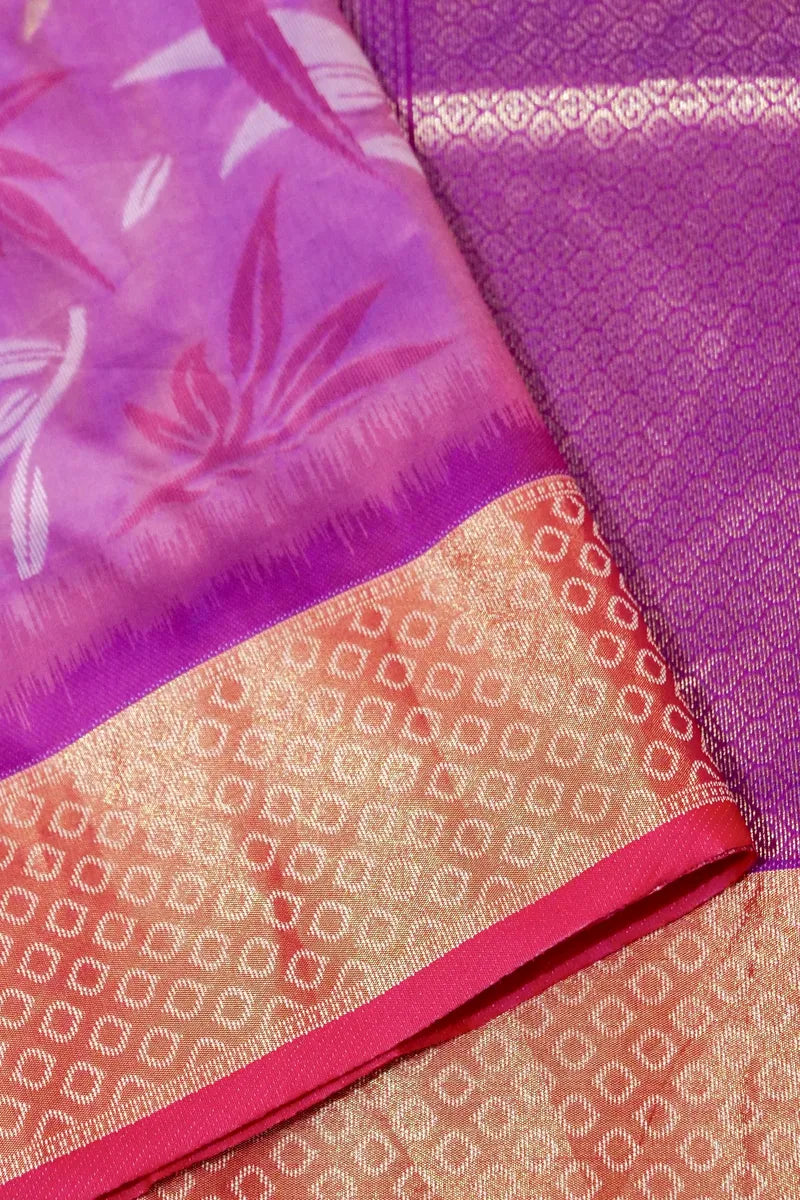 LAVENDER VIOLET COLOR BANARASI SILK SAREE