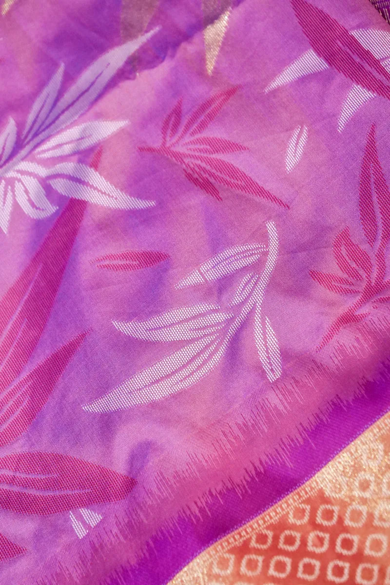 LAVENDER VIOLET COLOR BANARASI SILK SAREE