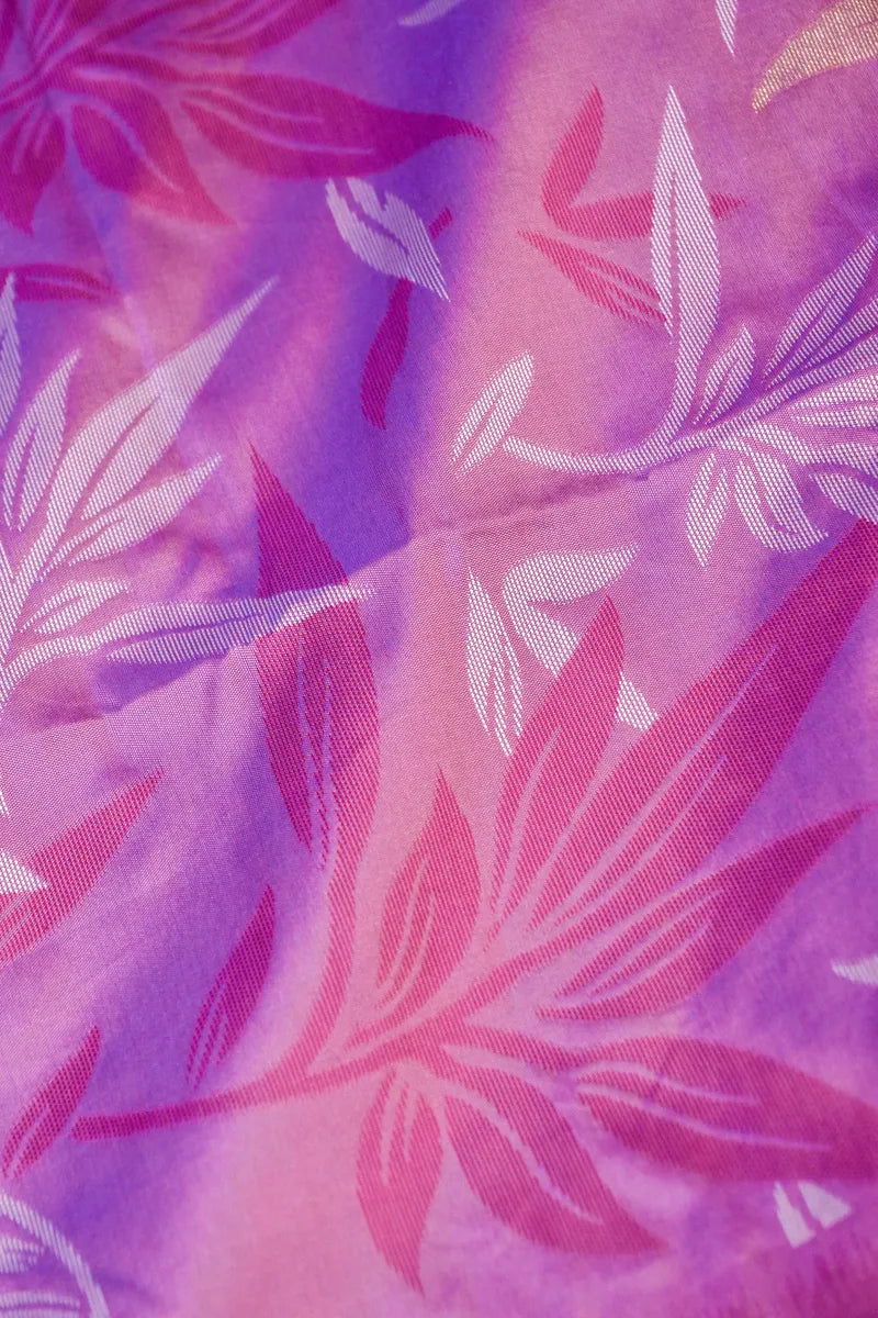 LAVENDER VIOLET COLOR BANARASI SILK SAREE
