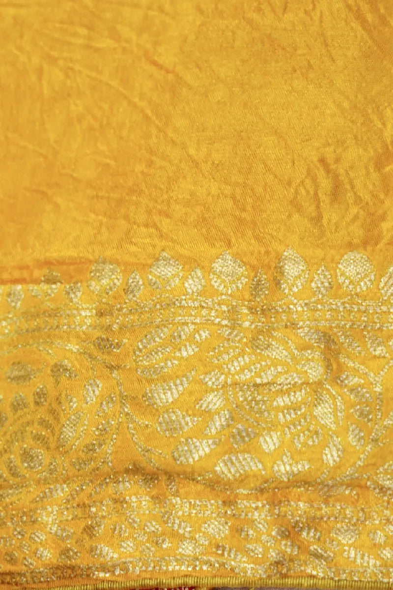 TEAL BLUE COLOR GAJJI SILK BANDHANI SAREE