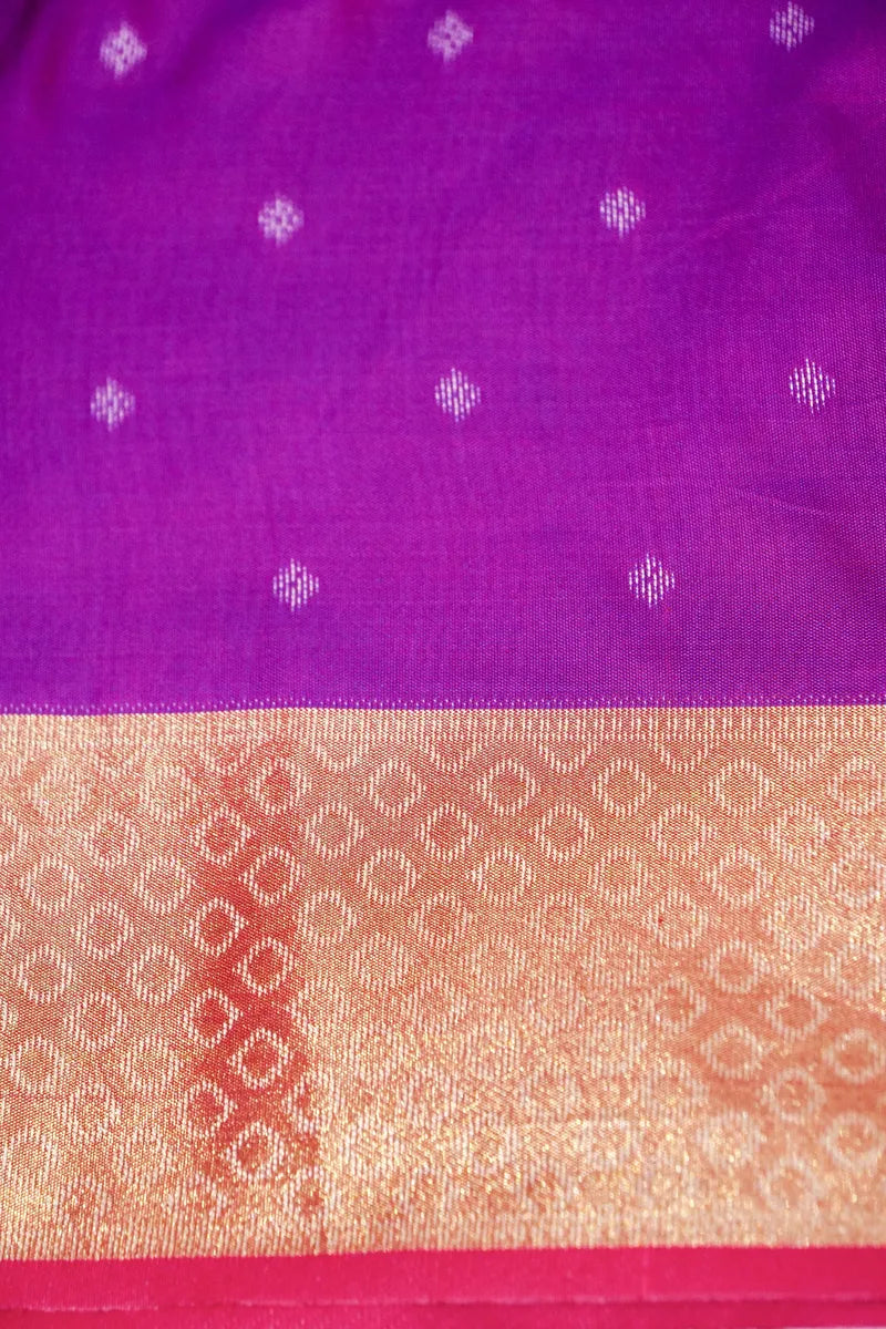 LAVENDER VIOLET COLOR BANARASI SILK SAREE