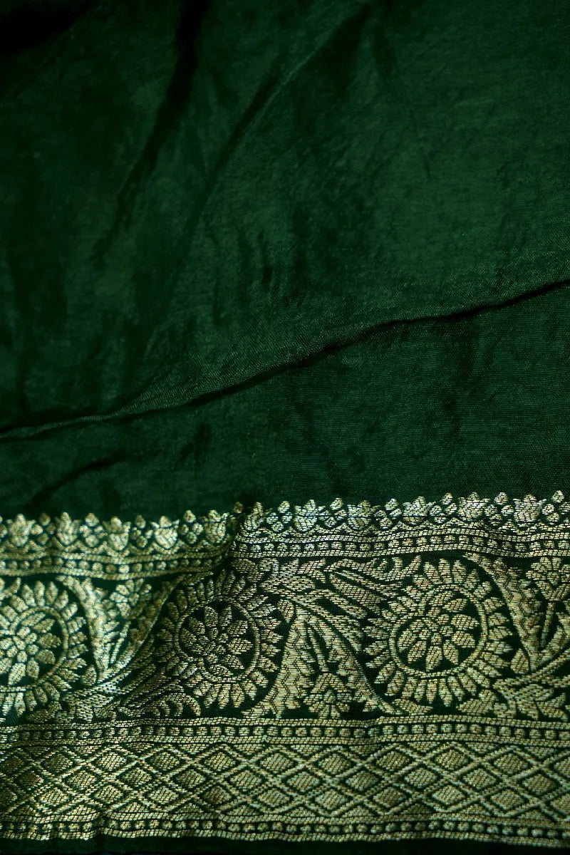 TEAL BLUE COLOR GAJJI SILK BANDHANI SAREE