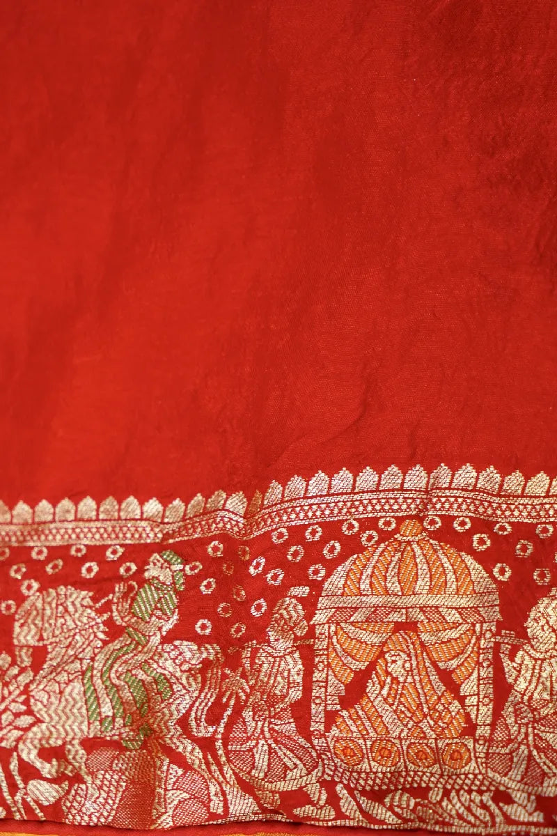 TEAL BLUE COLOR GAJJI SILK BANDHANI SAREE