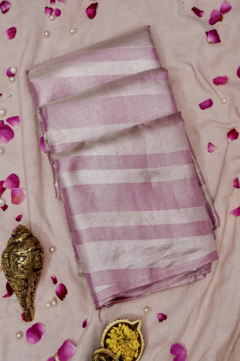 PURE HANDLOOM PONDS PINK COLOR KANCHIPURAM SILK SAREE