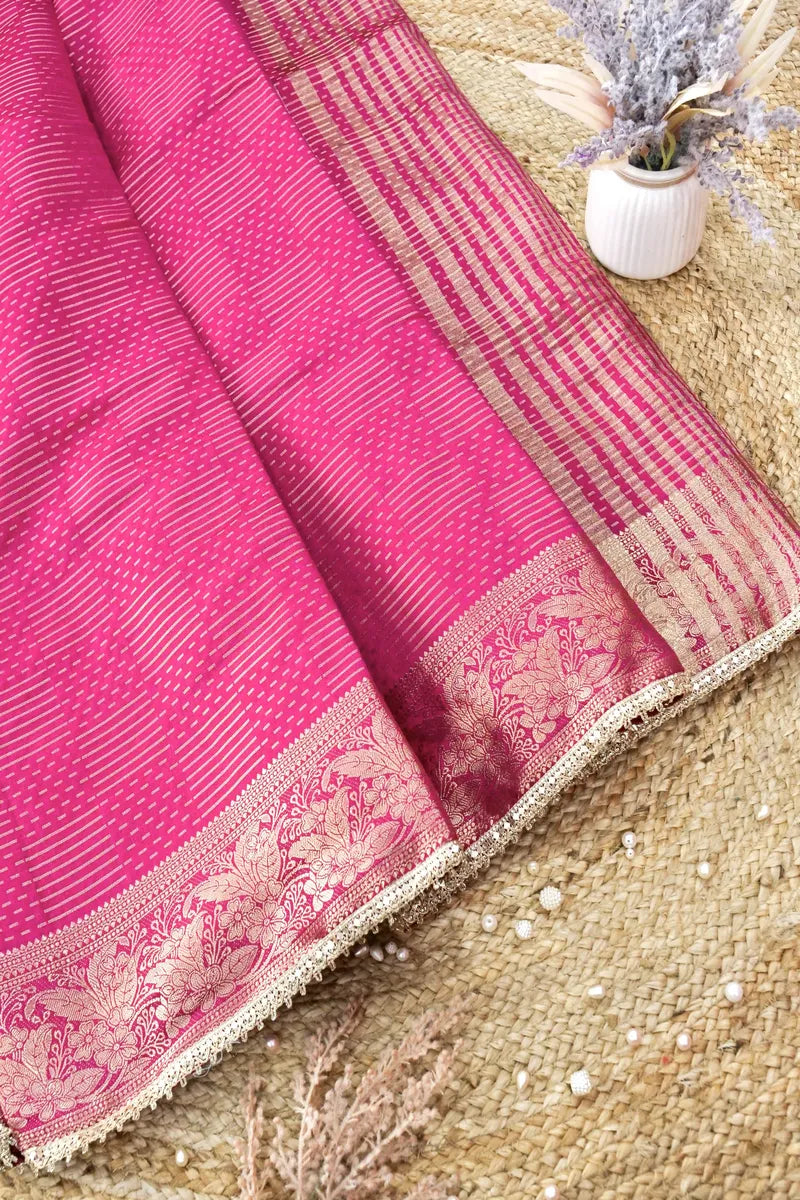 PINK COLOR DOLA SILK SAREE