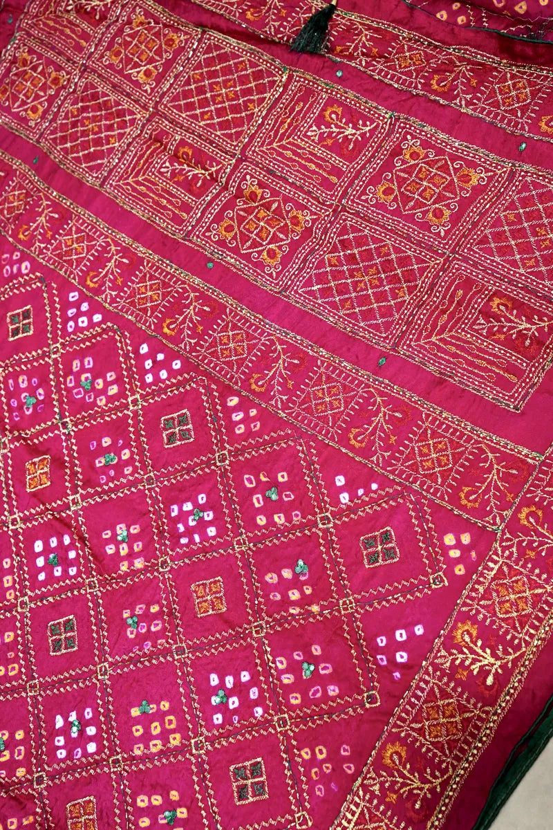 PINK COLOR BANDHEJ SAREE