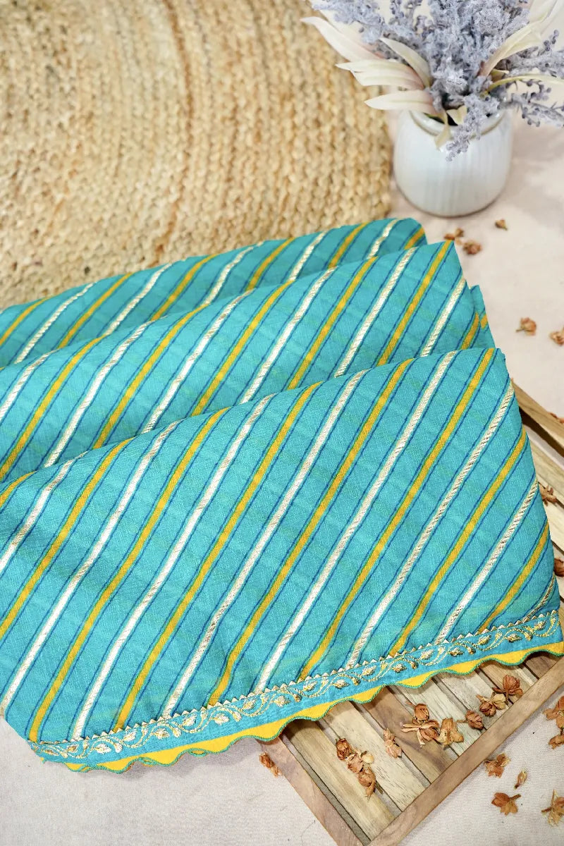SEA GREEN COLOR CHIFFON SAREE