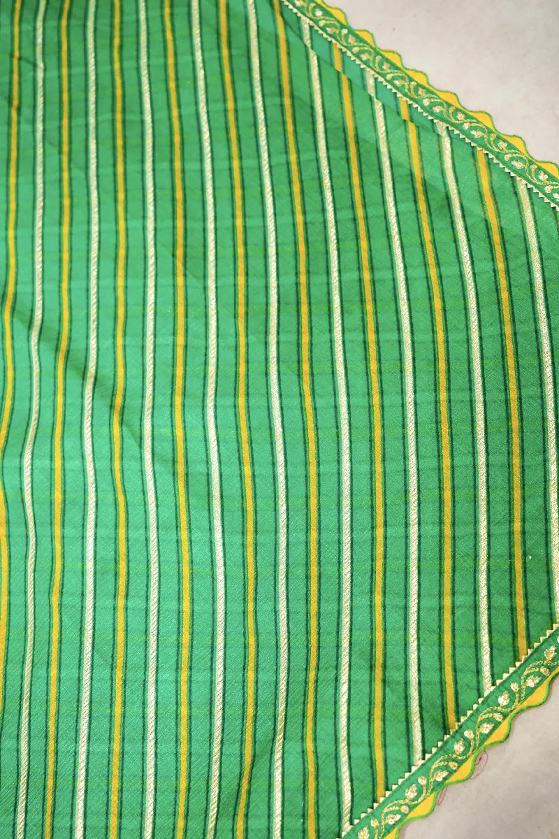 BOTTLE GREEN COLOR CHIFFON SAREE