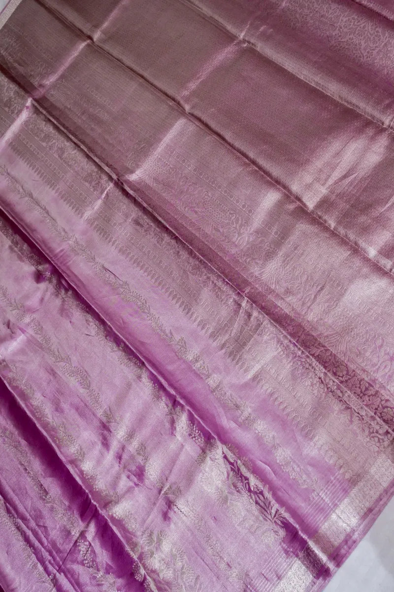 PURE HANDLOOM PURPLE COLOR KANCHIPURAM SILK SAREE